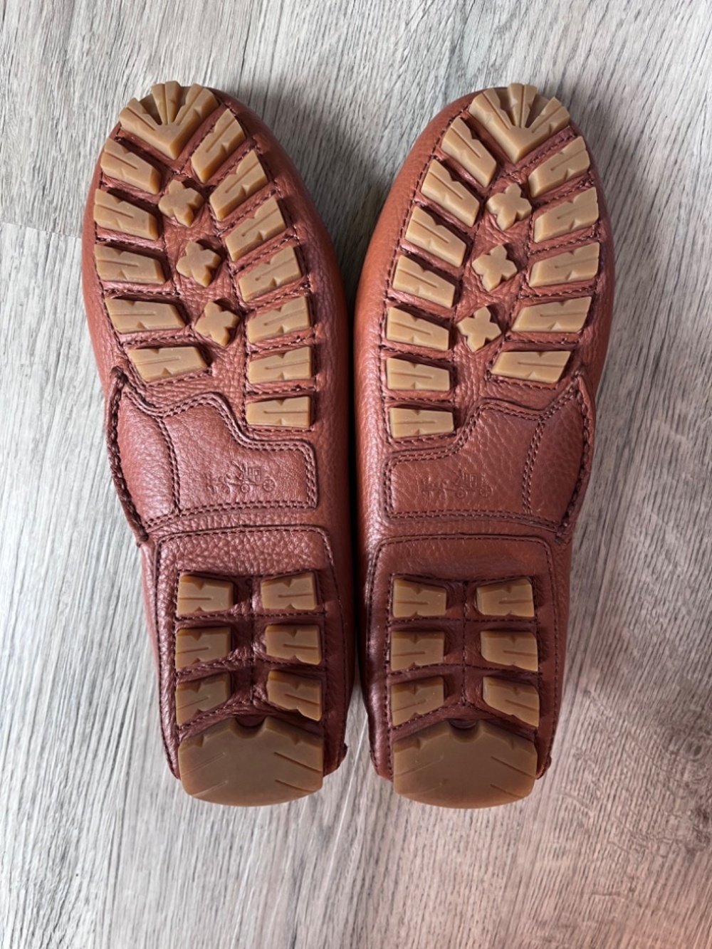 COACH Shoes ARLENE Womens Size 8 Brown Leather Driving Loafers Gold Hardware - Picture 7 of 7